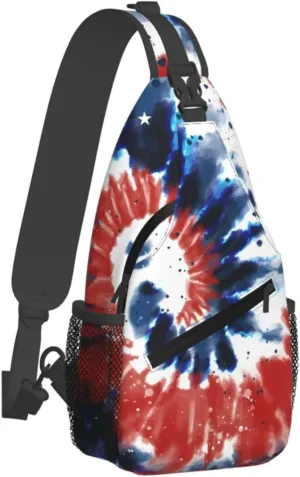 Blue Flame Chest Bags Crossbody Sling Bag Shoulder Bag Travel Hiking Daypack For Men Women