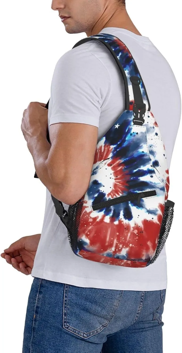 Blue Flame Chest Bags Crossbody Sling Bag Shoulder Bag Travel Hiking Daypack For Men Women