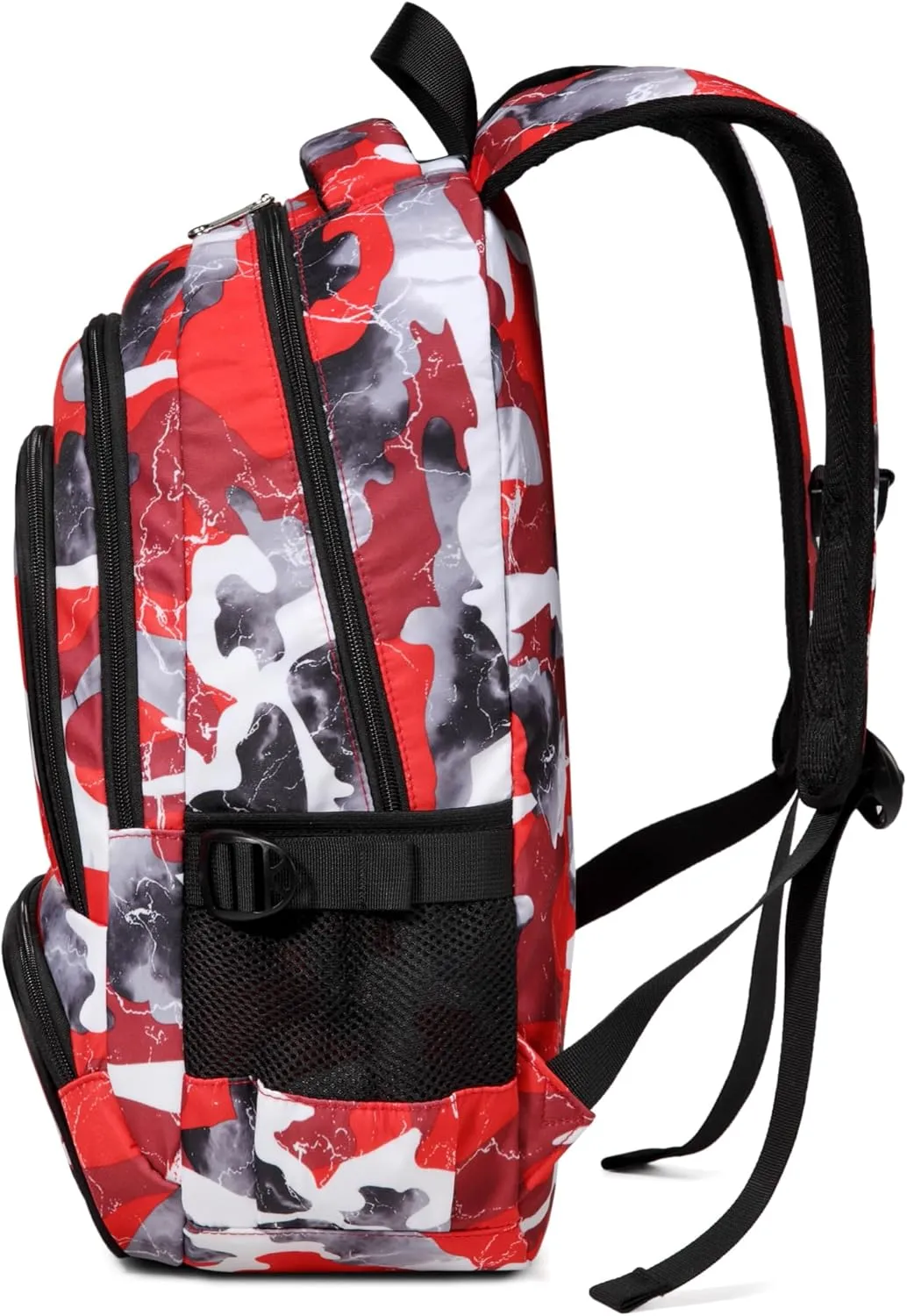 BLUEFAIRY Kids Backpack in Bulk for Boys and Girls Elementary School Bags Wholesales Bookbags for Childs Students Back to School Gifts Mochila Escolares para Niños 17" Camo Red 5 Pack
