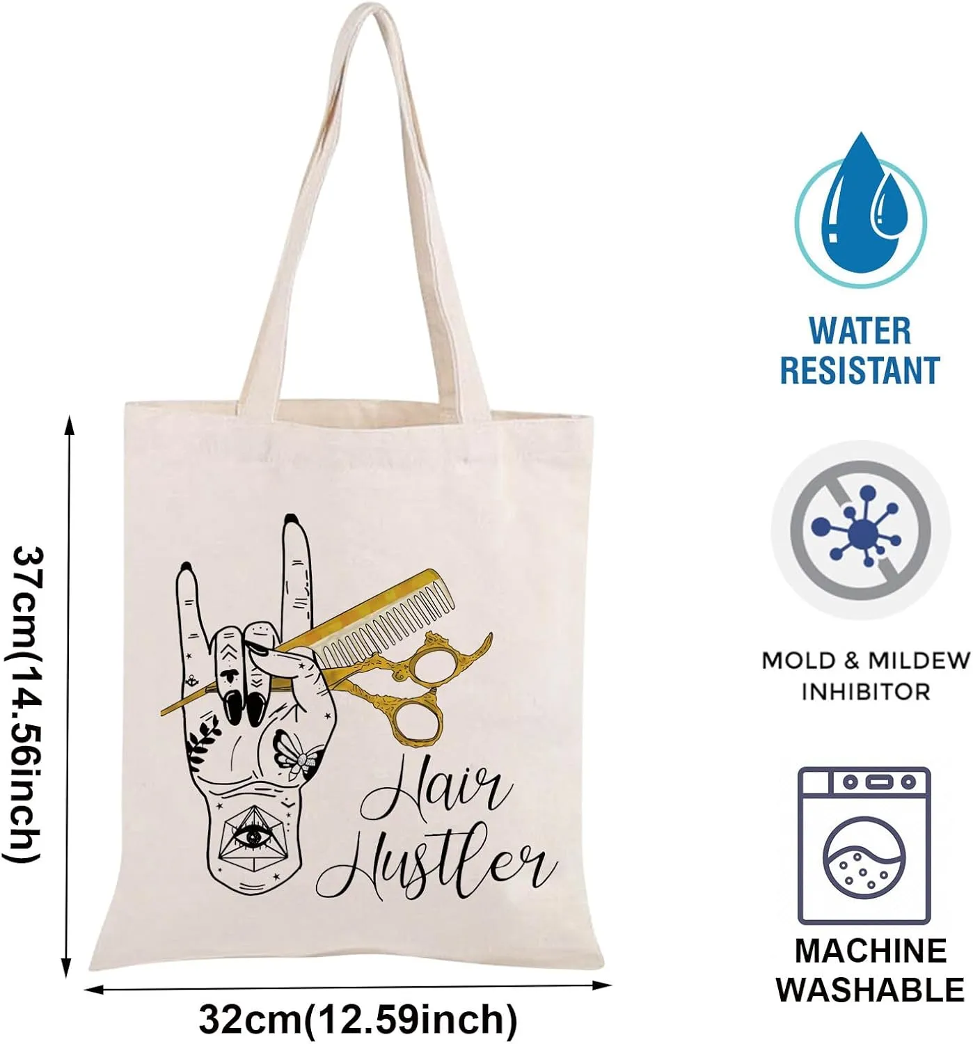 BLUPARK Hair Hustler Tote Hair Stylist Tote Bag Cosmetologist Gift Hairdresser Gift Beautician Shopping Bag Hairstylist Gift