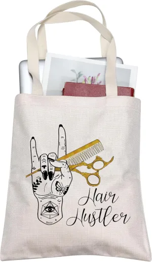BLUPARK Hair Hustler Tote Hair Stylist Tote Bag Cosmetologist Gift Hairdresser Gift Beautician Shopping Bag Hairstylist Gift