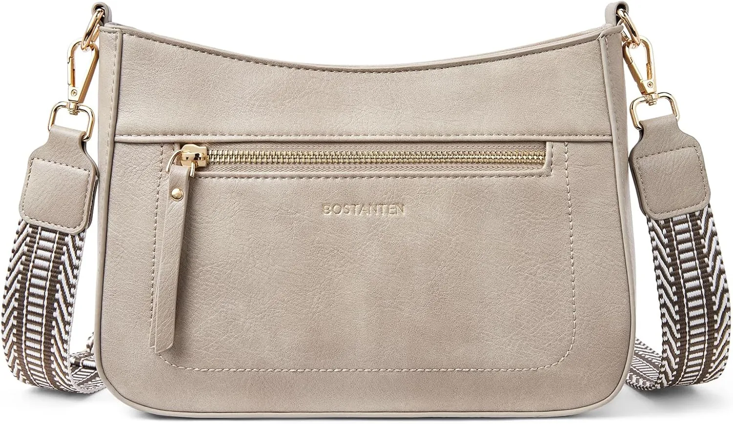 BOSTANTEN Crossbody Bags for Women Vegan Leather Hobo Purses Shoulder Handbags with Detachable Guitar Strap