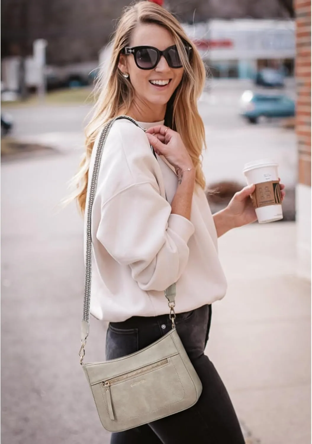 BOSTANTEN Crossbody Bags for Women Vegan Leather Hobo Purses Shoulder Handbags with Detachable Guitar Strap
