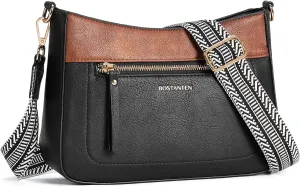 BOSTANTEN Crossbody Bags for Women Vegan Leather Hobo Purses Shoulder Handbags with Detachable Guitar Strap