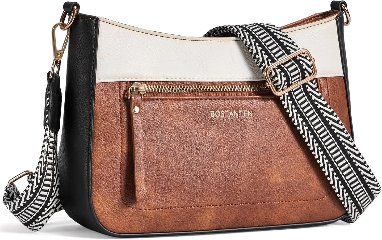 BOSTANTEN Crossbody Bags for Women Vegan Leather Hobo Purses Shoulder Handbags with Detachable Guitar Strap