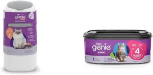 Bundle of Litter Genie Style Pail & Jumbo refill | Cat Litter Waste Disposal System for Odor Control with 1 starter refill (14ft)   1 Jumbo refill (28ft)