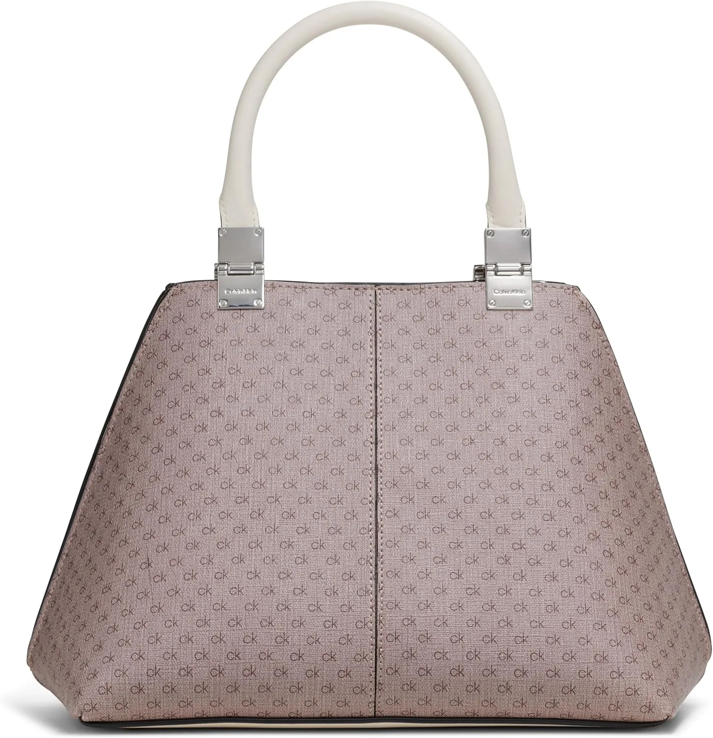 Calvin Klein Granite Geometric Satchel – 2 in 1, Vegan Leather, 2 Pockets