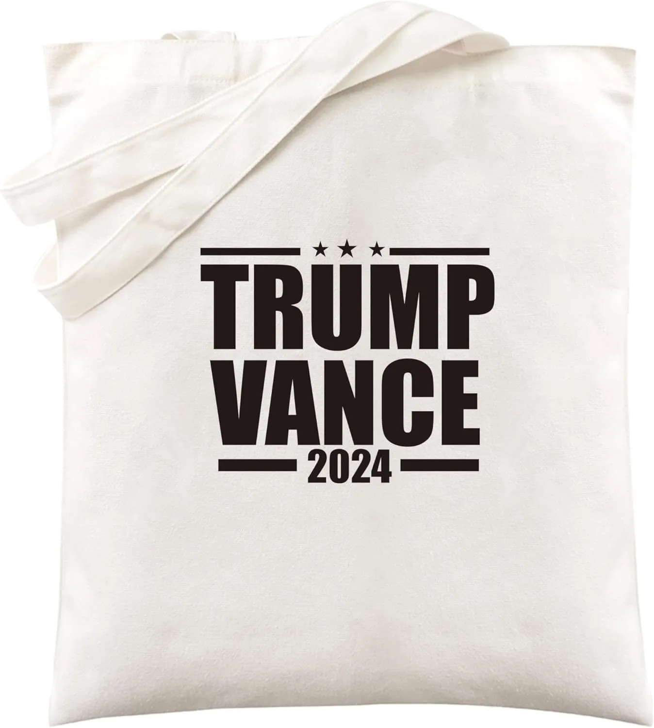 Canvas Shoulder Tote Bag for Men Women - 2024 Presidential Election Graphic Unisex Reusable Grocery Bags