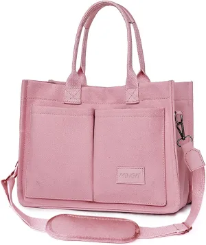 Canvas Tote Bag for Women,Large Totes Bags with Pockets,Womens Crossbody Purse Handbags for Travel Work Gift,2 Sizes