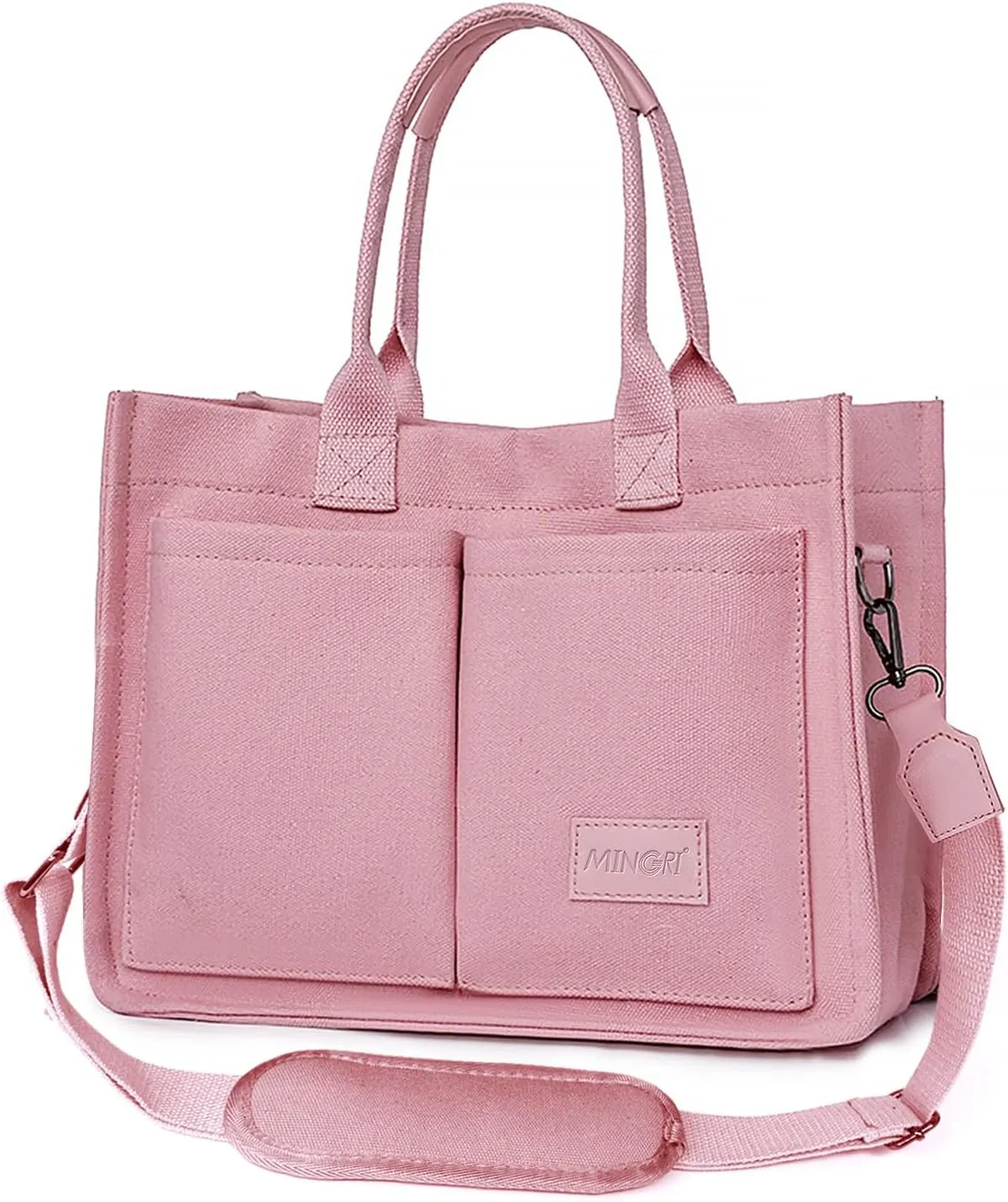 Canvas Tote Bag for Women,Large Totes Bags with Pockets,Womens Crossbody Purse Handbags for Travel Work Gift,2 Sizes