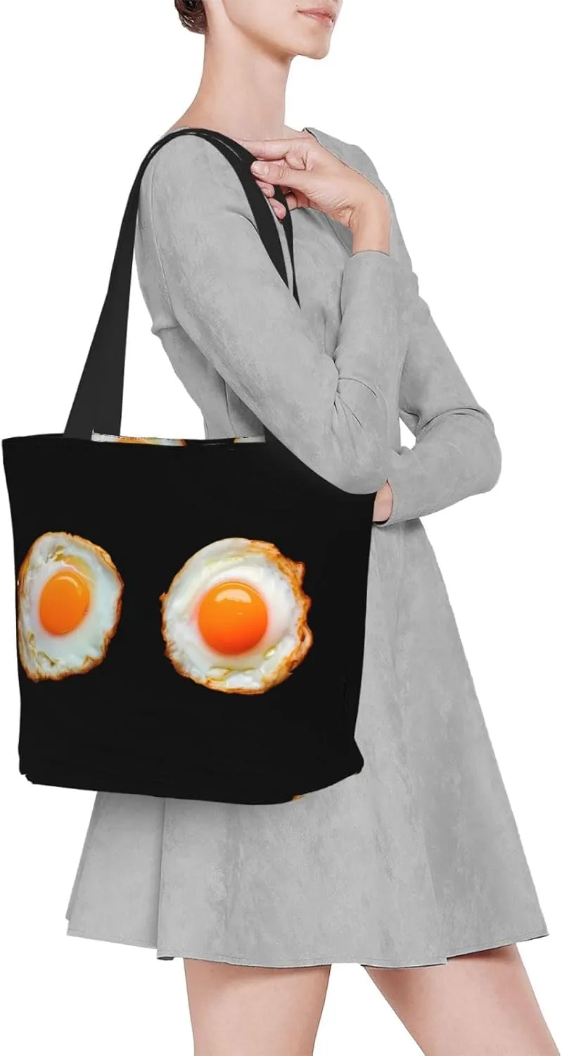 Cartoon Cute Hearts Eyes Tote Bag Women Reusable Shopping Bags Shoulder Bag Portable Storage HandBags
