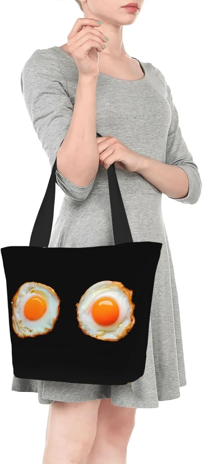 Cartoon Cute Hearts Eyes Tote Bag Women Reusable Shopping Bags Shoulder Bag Portable Storage HandBags