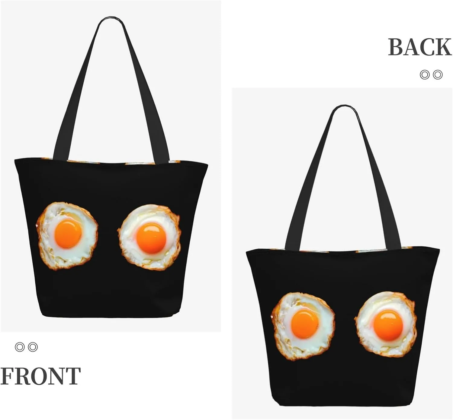 Cartoon Cute Hearts Eyes Tote Bag Women Reusable Shopping Bags Shoulder Bag Portable Storage HandBags