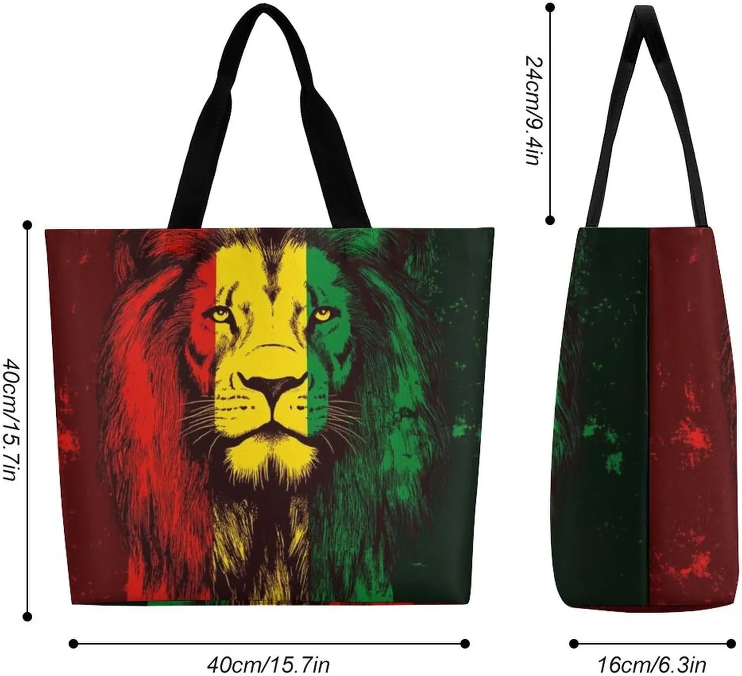 Casual Grocery Shopping Bag, Portable Beach Shoulder Bags Reusable Tote Bag for Travel Office