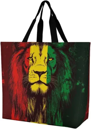 Casual Grocery Shopping Bag, Portable Beach Shoulder Bags Reusable Tote Bag for Travel Office