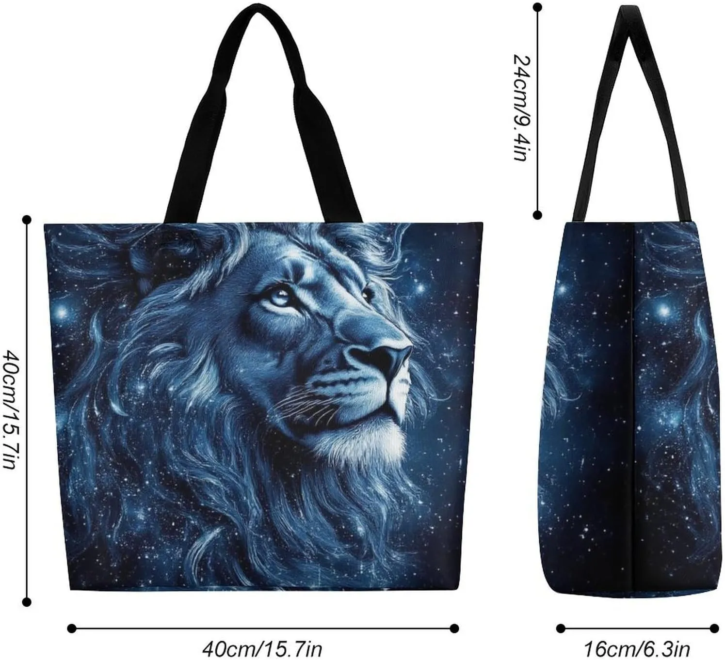 Casual Grocery Shopping Bag, Portable Beach Shoulder Bags Reusable Tote Bag for Travel Office