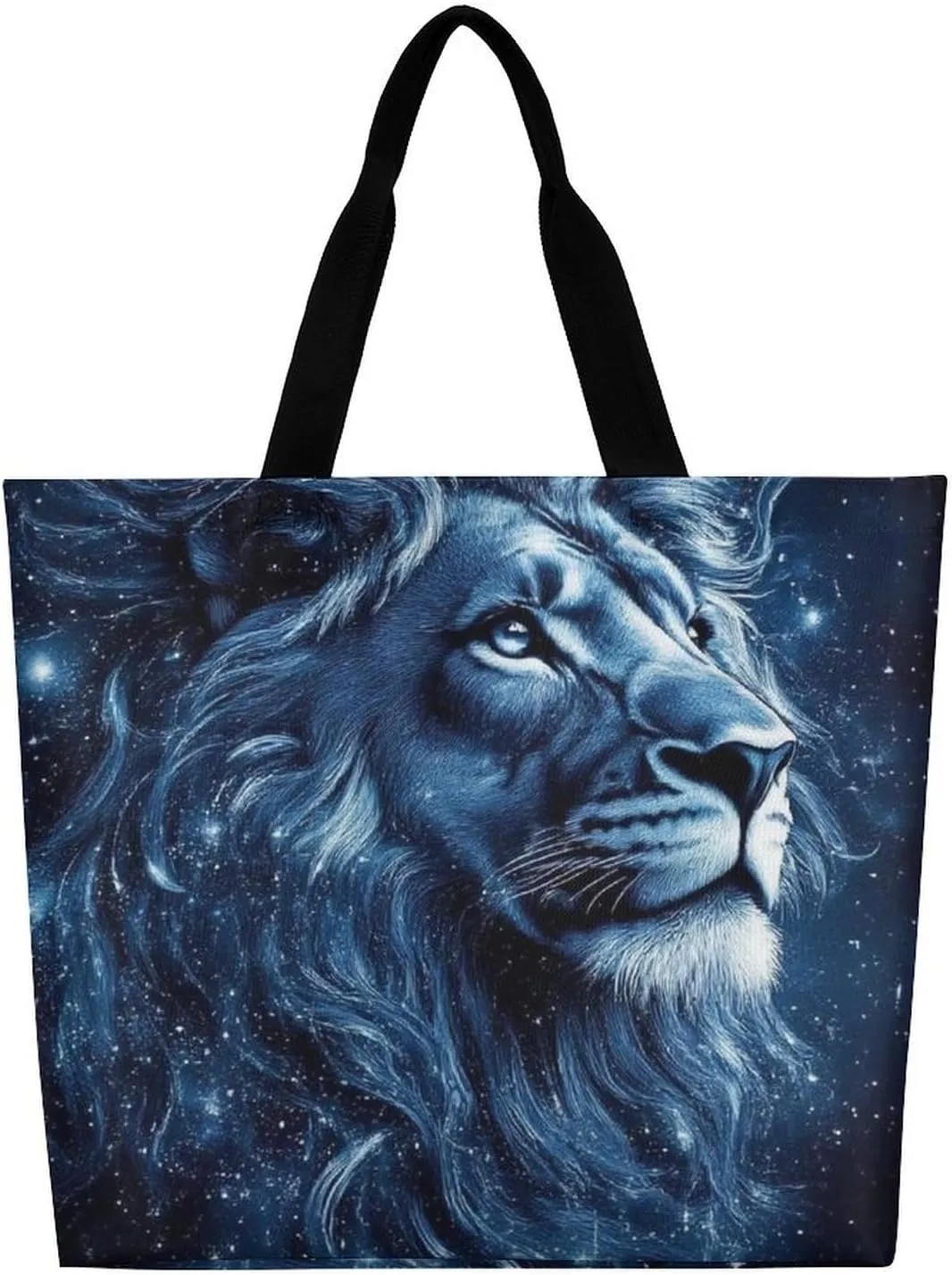 Casual Grocery Shopping Bag, Portable Beach Shoulder Bags Reusable Tote Bag for Travel Office
