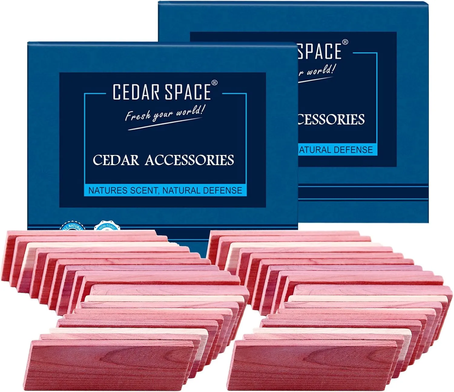 Cedar Space Cedar Blocks for Clothes Storage 16 Pcs, 2 Value Packs 100% Aromatic Red Ceder Blocks, Cedar Planks, Cedar Accessories for Closets Storage