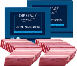 Cedar Space Cedar Blocks for Clothes Storage 16 Pcs, 2 Value Packs 100% Aromatic Red Ceder Blocks, Cedar Planks, Cedar Accessories for Closets Storage