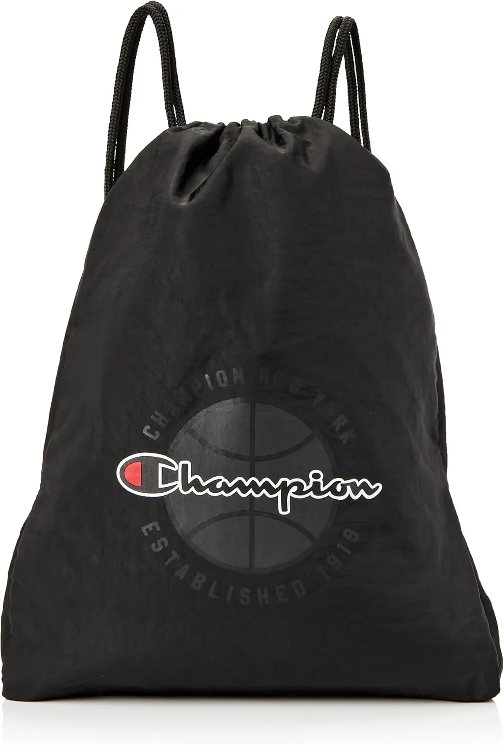 Champion Unisex Lifestyle Bags Modern Basketball 805952 Heavy Crinkle Nylon Gym Bag, Black (Kk001), Black (Kk001), Einheitsgröße