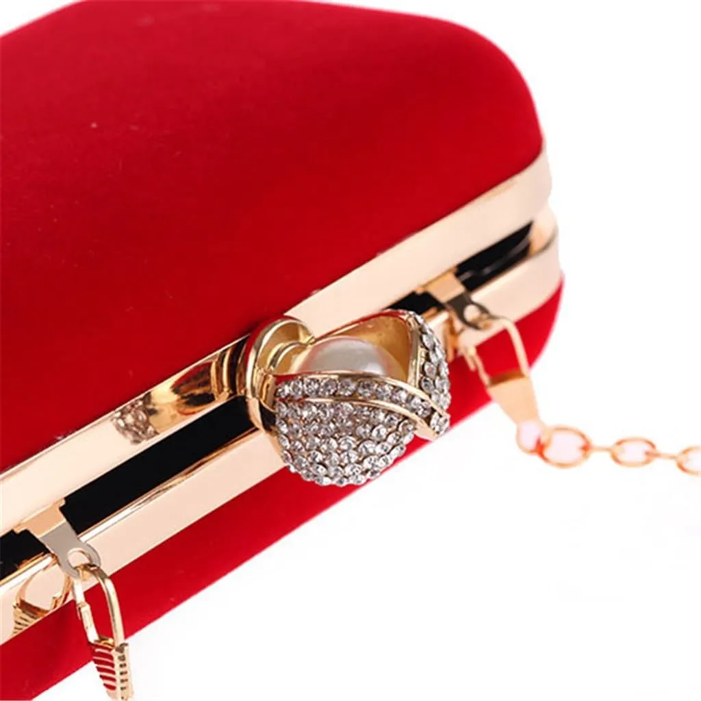Checkered Chain Diagonal Straddle Bag Dinner Handheld Evening Dress Paired with Handbag