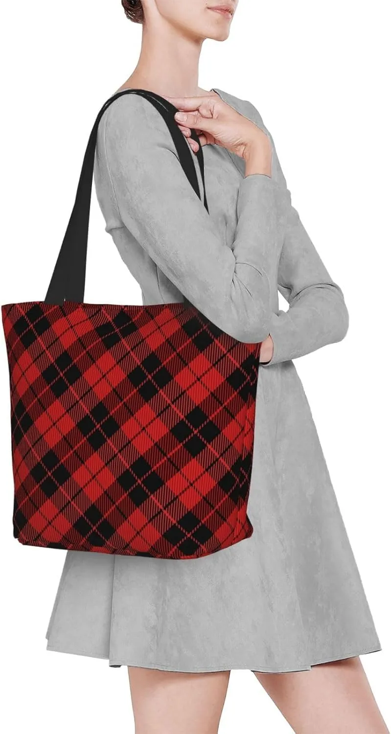 Christmas Bears Deers Hunting Tote Bag Women Reusable Shopping Bags Shoulder Bag Portable Storage HandBags