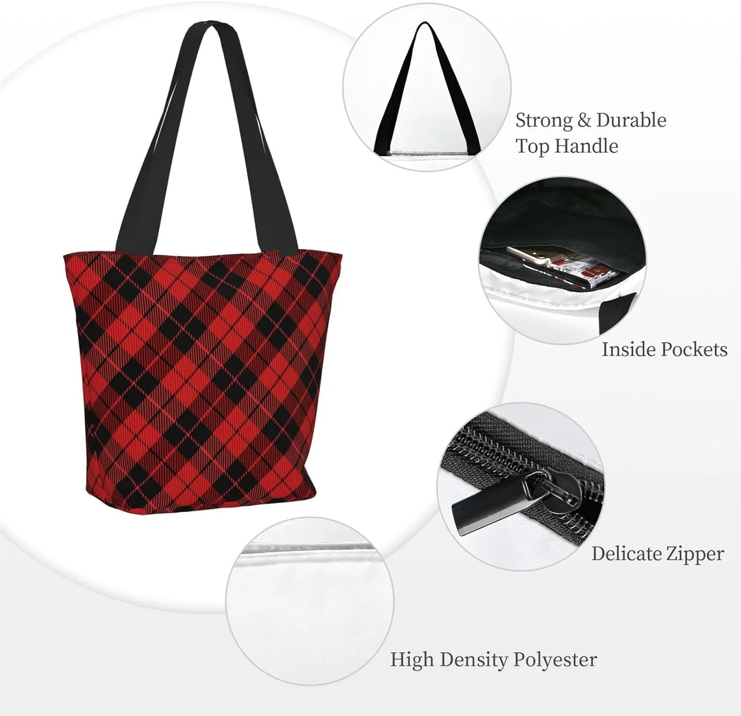 Christmas Bears Deers Hunting Tote Bag Women Reusable Shopping Bags Shoulder Bag Portable Storage HandBags
