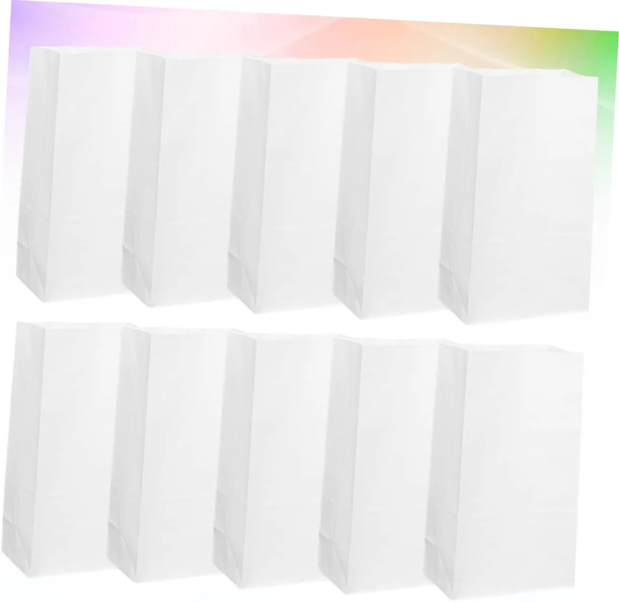 Ciieeo 50 Pcs Square Bottom Paper Bags Oil Food Party Bags for Baking Bread Candy Greaseproof No Smell Elegant Presentation