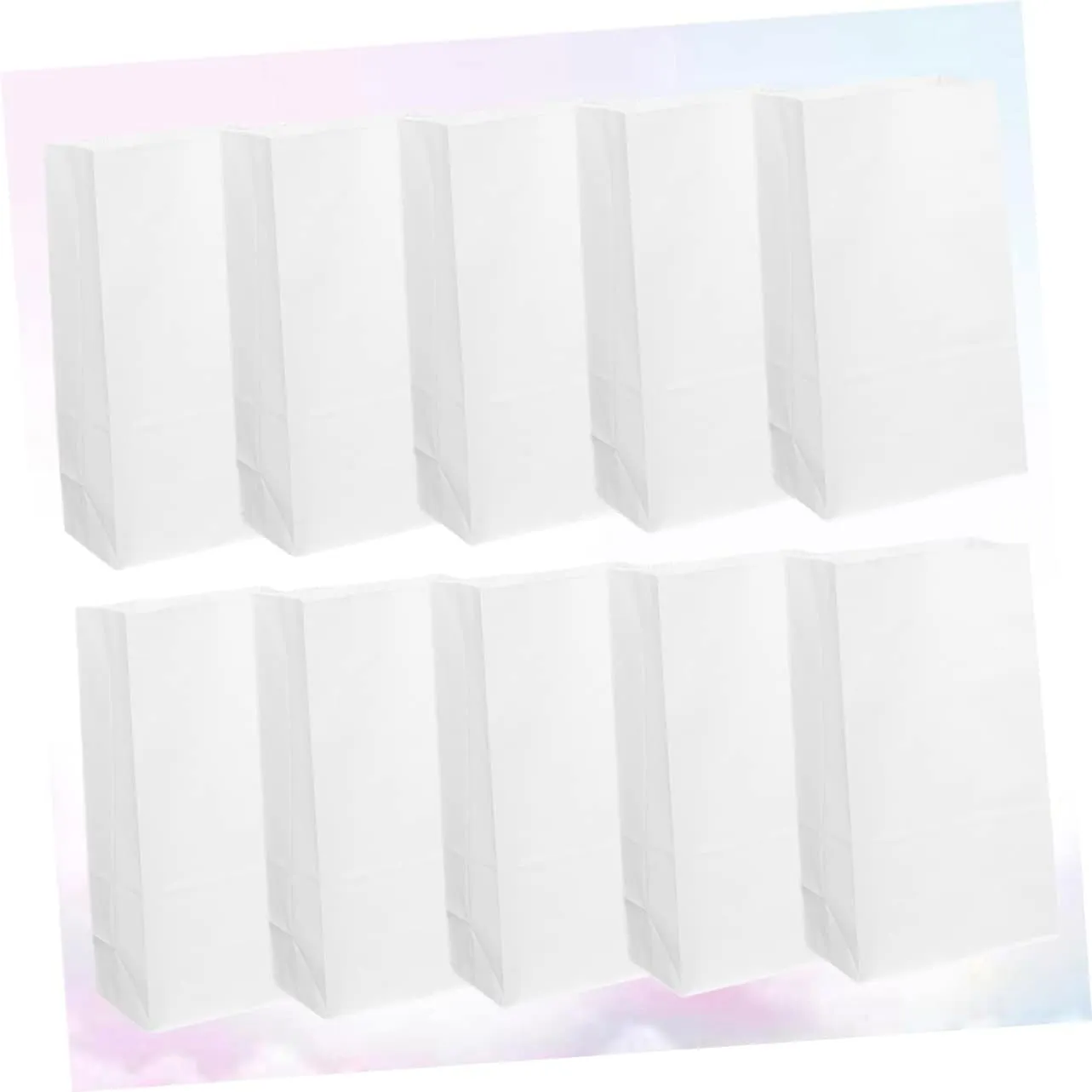 Ciieeo 50 Pcs Square Bottom Paper Bags Oil Food Party Bags for Baking Bread Candy Greaseproof No Smell Elegant Presentation