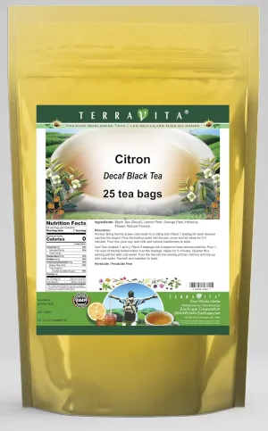 Citron Decaf Black Tea (25 tea bags, ZIN: 534691)