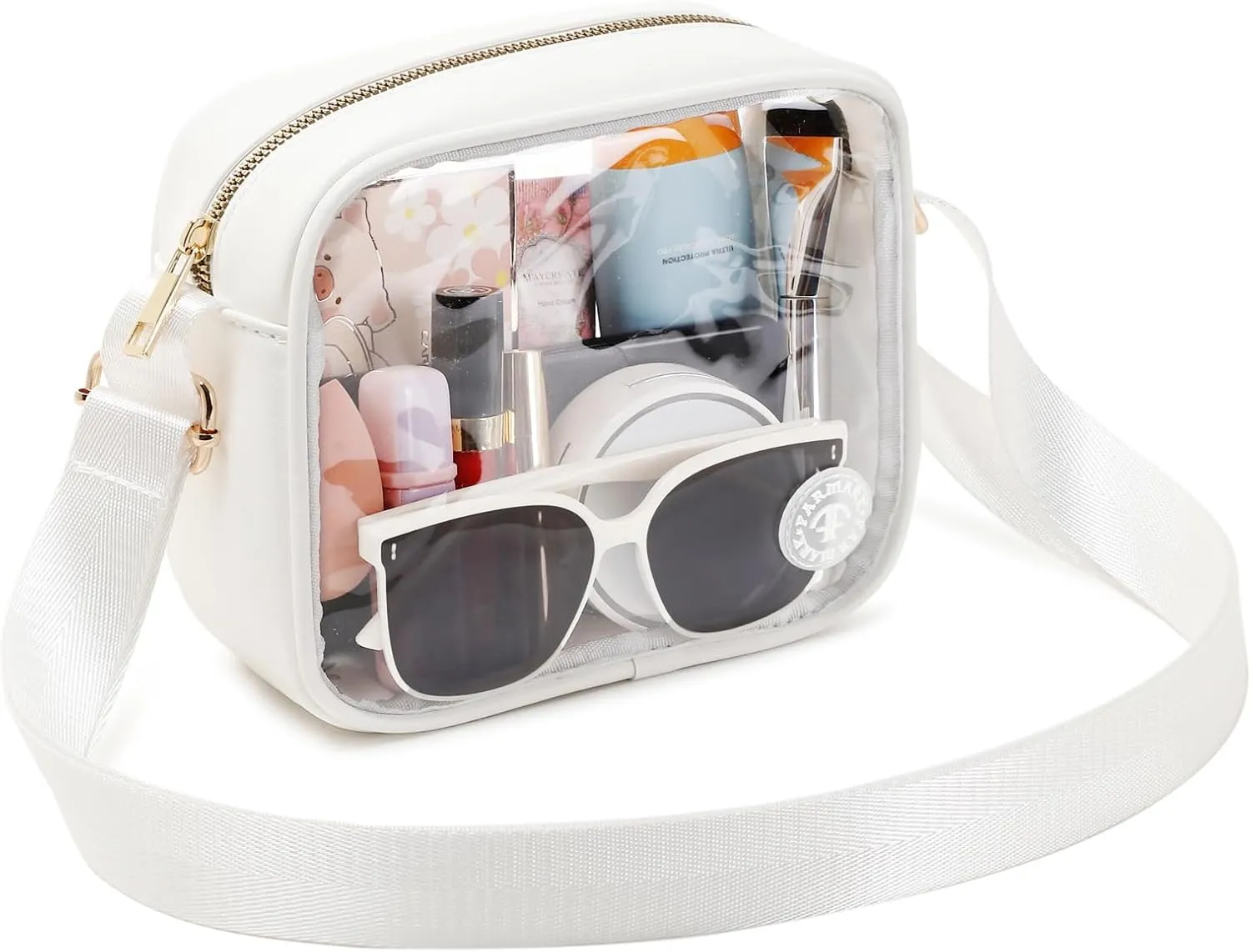 Clear Bag Stadium Approved Clear Crossbody Fanny Purse Transparent Bag for Concerts Sports Festivals