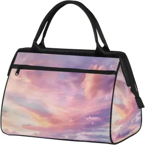 Clouds Modern Fantasy Large Travel Duffel Bag Gym Tote Bag for Women Men Waterproof Weekend Overnight Bag Carry On Tote Luggage with Pocket Personal Item Bags Sports Bag fit Travel Sports Gym Yoga