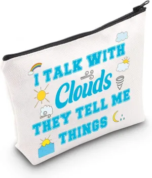 CMNIM Meteorologist Gifts for Women Cloud Makeup Bag Meteorology Birthday Pouch Bags for Weather Announcer Weather Tech Gifts (Meteorology Makeup Bag)