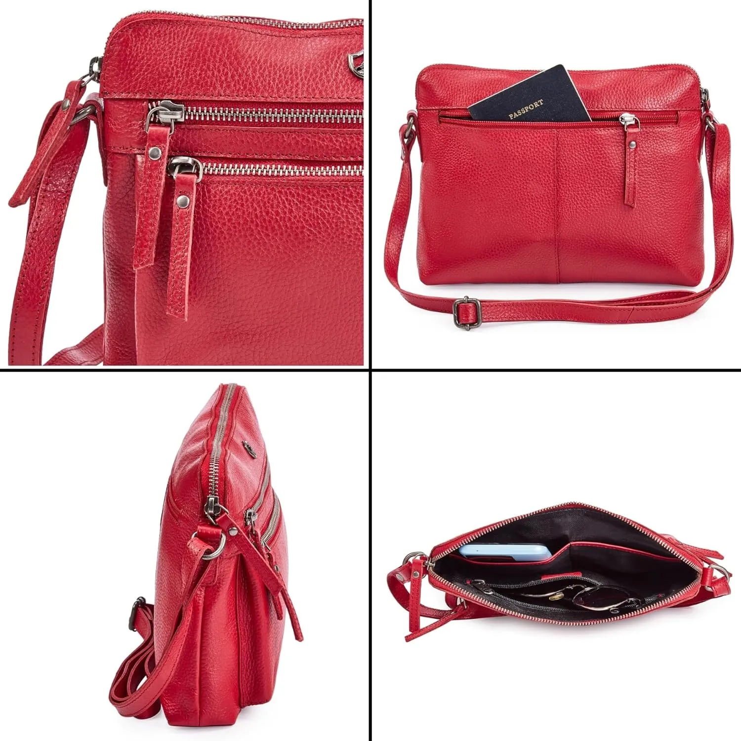 Cochoa Real Leather Soft Crossbody Bags for Women Small Purse Trendy Shoulder Sling Travel Crossover