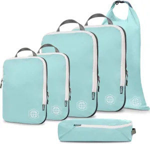 Compression Packing Cubes for Travel - Luggage and Backpack Organizer Packaging Cubes for Clothes by TRIPPED Travel Gear
