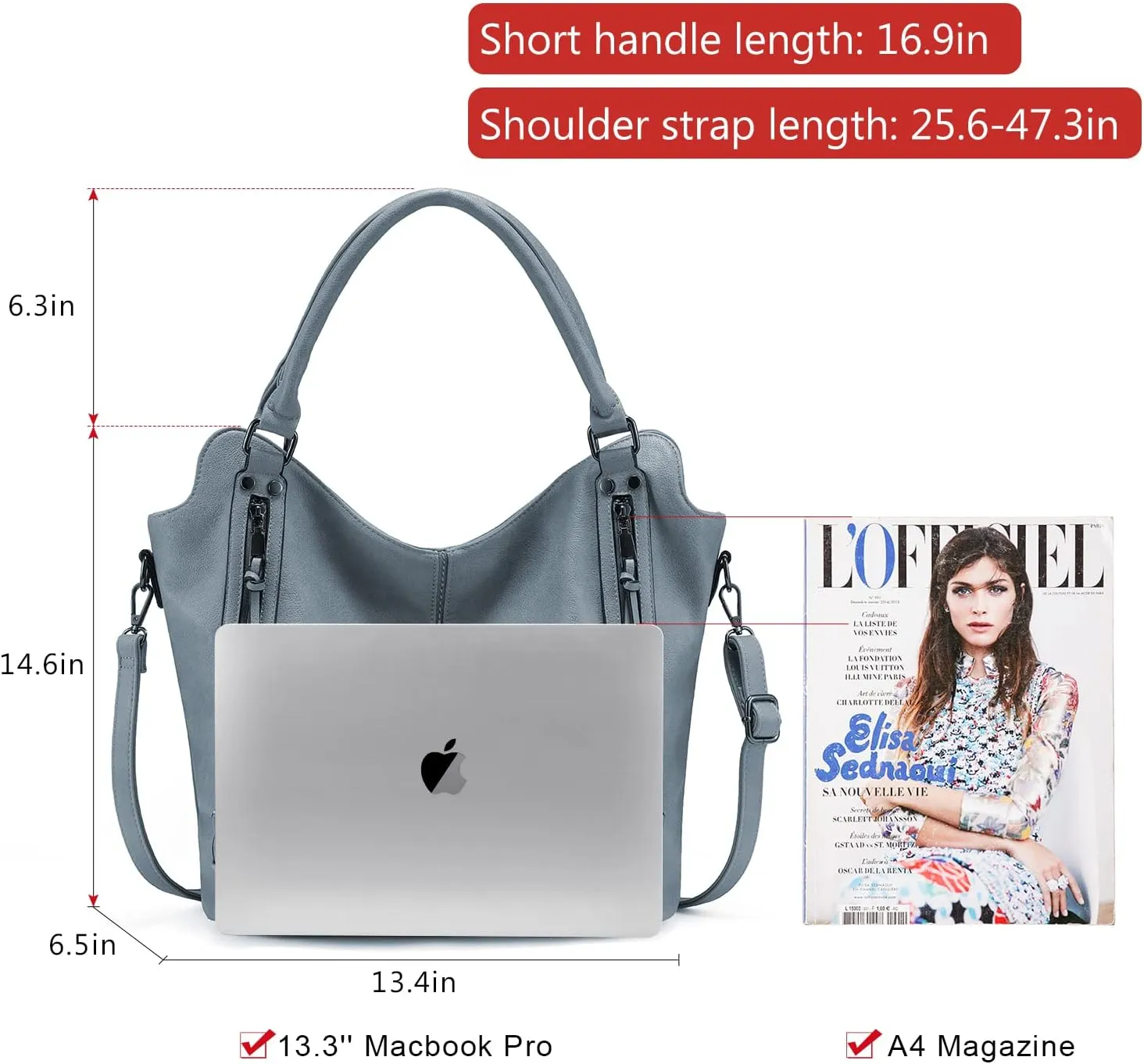 Concealed Carry Hobo Purse for Women Faux Leather Crossbody Shoulder Bags Large Tote Bag with Detachable Holster
