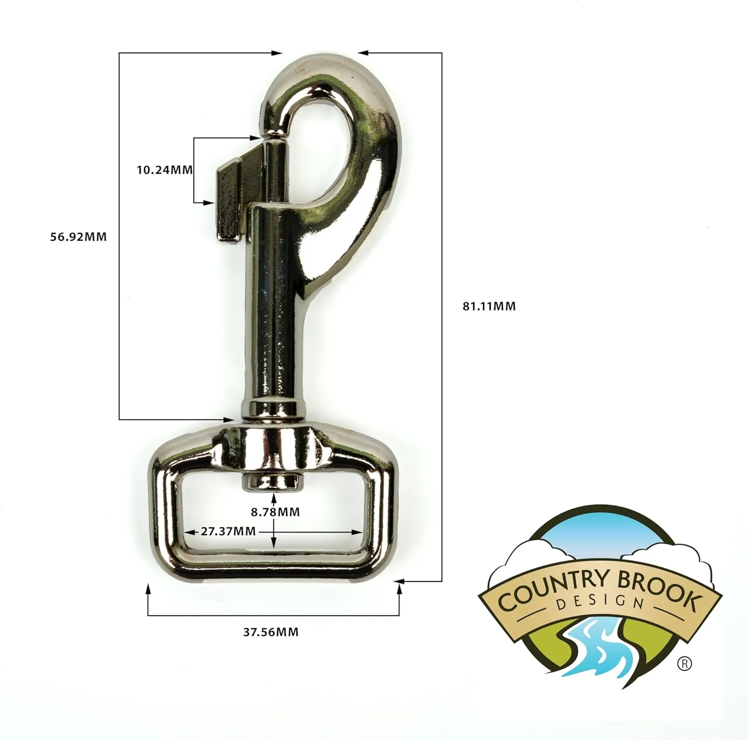 Country Brook Design - 10-1 Inch Thick Barrel Swivel Snap Hooks