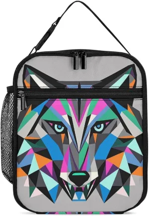 Coyote, Wolf Beast Lunch Bag for Adults, Portable Insulated Lunch Tote Bags with Handle And Bottle Pocket, Leakproof Reusable Lunchbox for Work, Picnic, Travel