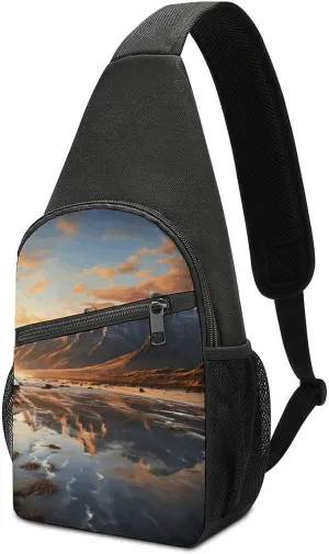 Crossbody Bag for Women Men Sling Bag Modern Dragonfly Chest Bag Crossbody Adjustable Shoulder Bag