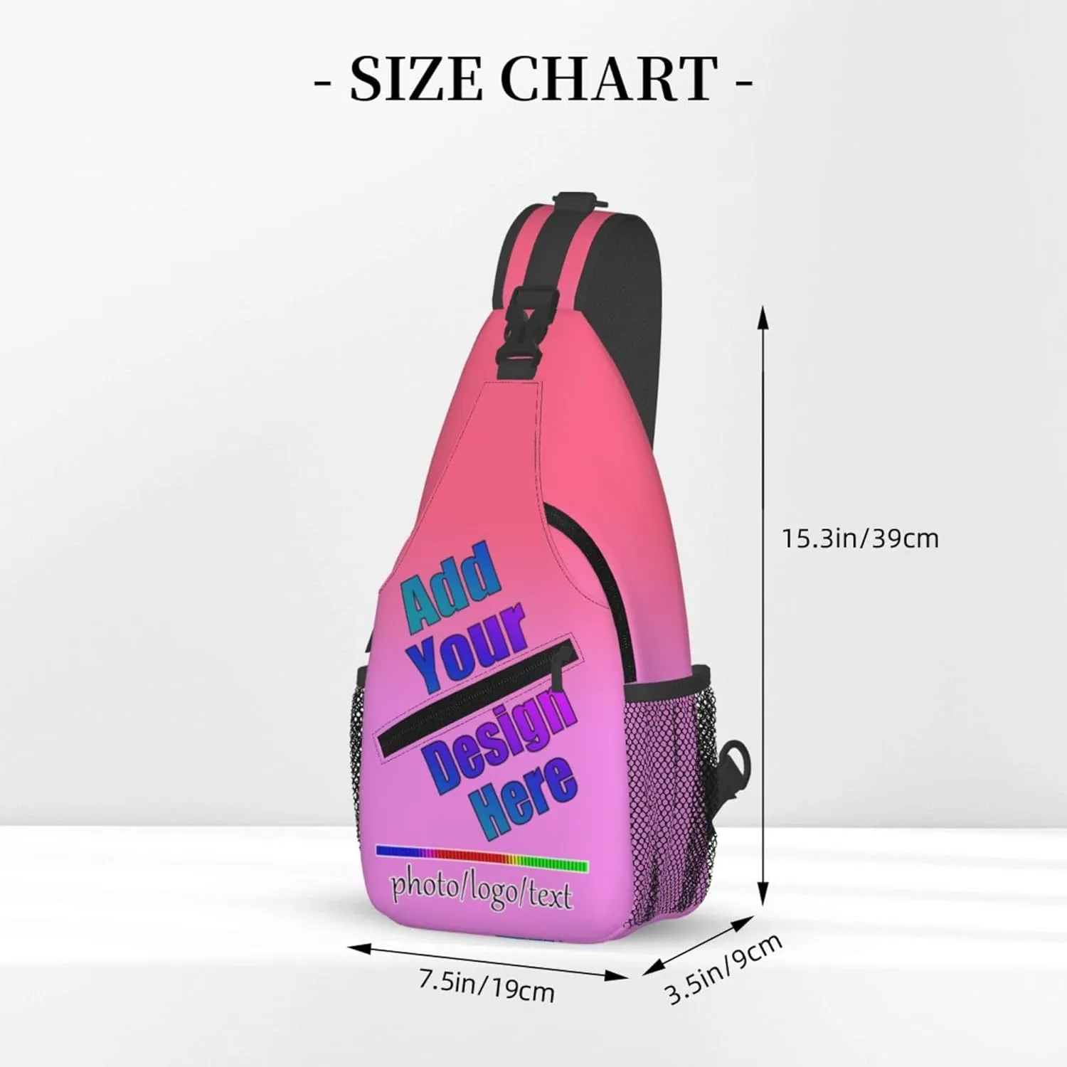 Crossbody Bags Backpack Personalized Sling Bag Chest Bag Daypack Add Your Logo Photo Name Unisex Design