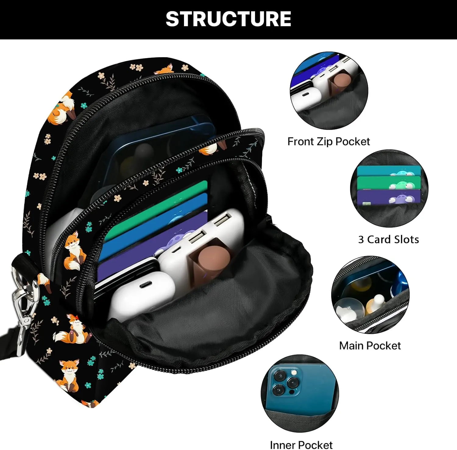 Crossbody Bags for Women Cell Phone Crossbody Bag Lightweight Over Shoulder Handbag Purse with Adjustable Strap