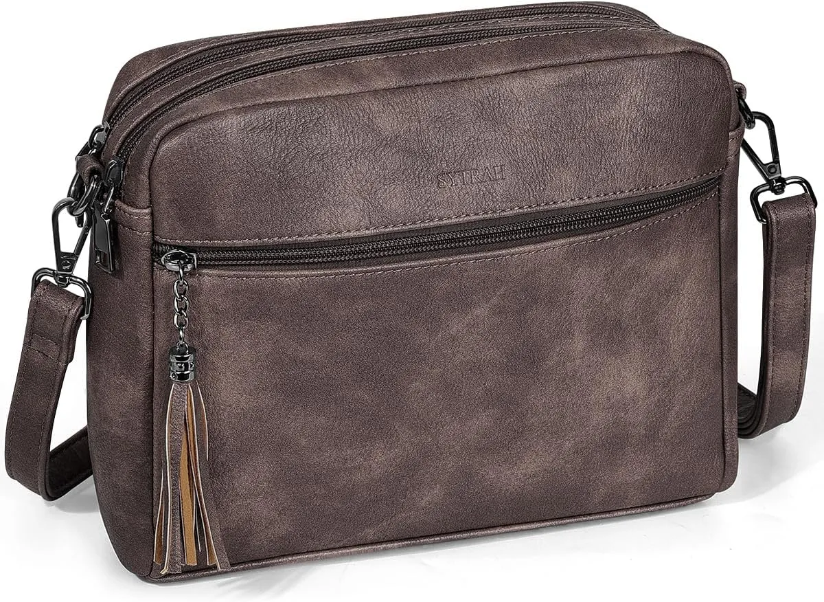 Crossbody Bags for Women, Crossbody Purse Soft Leather Purses for Women Shoulder Handbags with Tassel