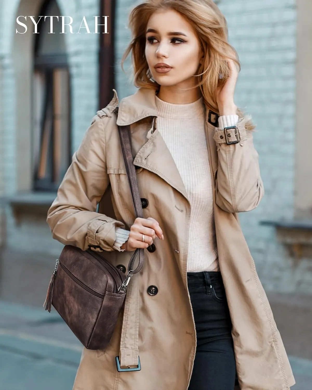 Crossbody Bags for Women, Crossbody Purse Soft Leather Purses for Women Shoulder Handbags with Tassel