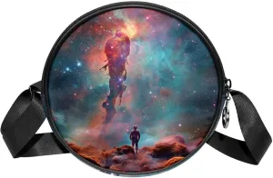Crossbody Bags for Women,Crossbody Bag Men,Small Sling Bag,Colorful Nebula Space Universe,Crossbody Purse