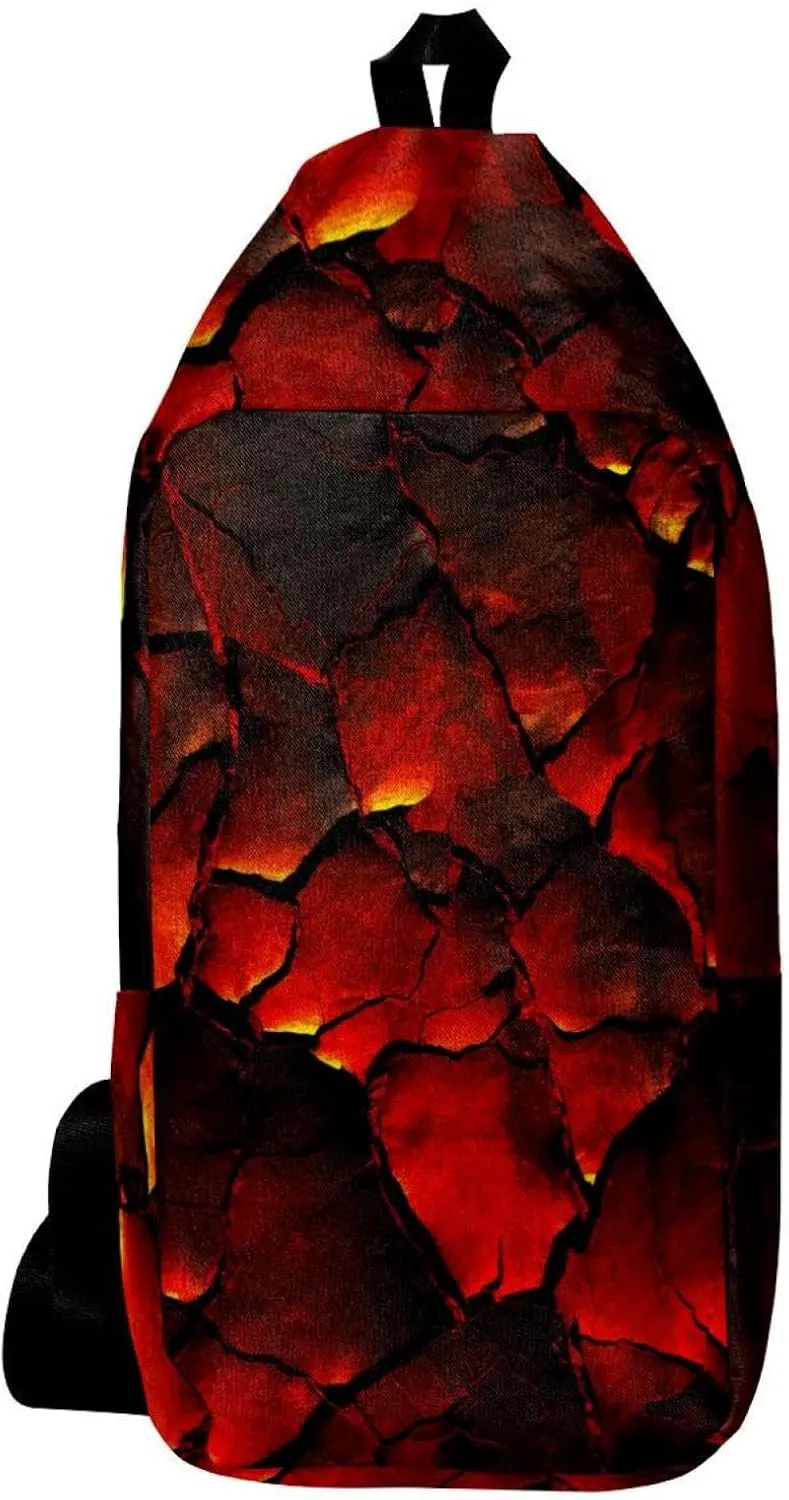 Crossbody Bags for Women,Crossbody Bag Men,Small Sling Bag,Volcano Surface Texture,Crossbody Purse