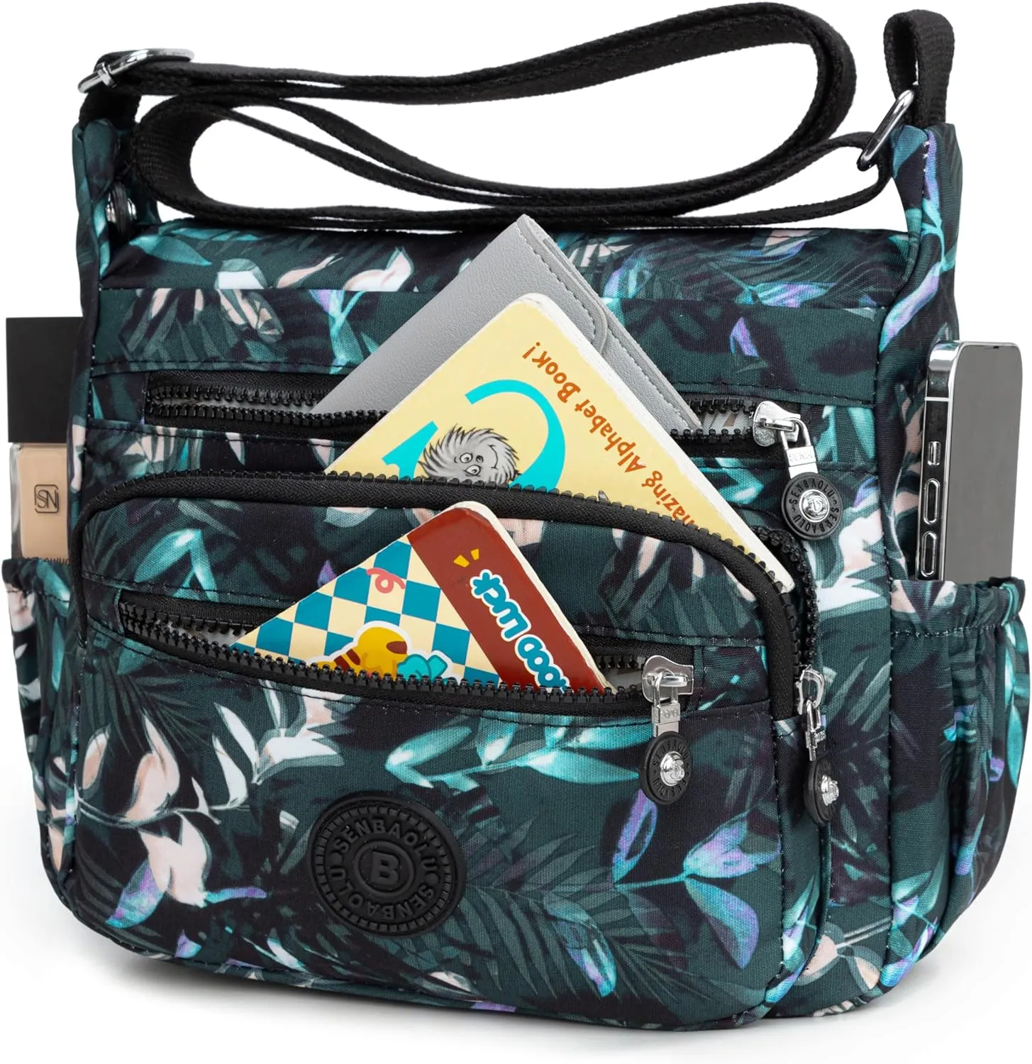 Crossbody Purses for Women Lightweight Shoulder Handbags Waterproof Nylon Travel Bag Ladies Pocketbooks