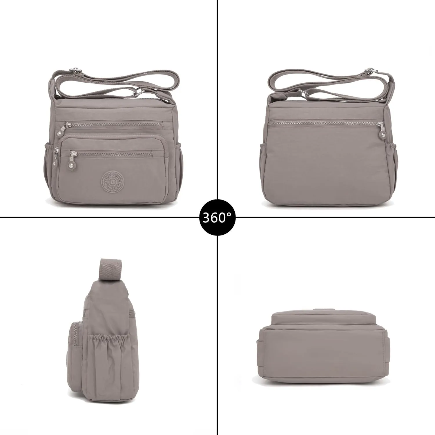 Crossbody Purses for Women Lightweight Shoulder Handbags Waterproof Nylon Travel Bag Ladies Pocketbooks