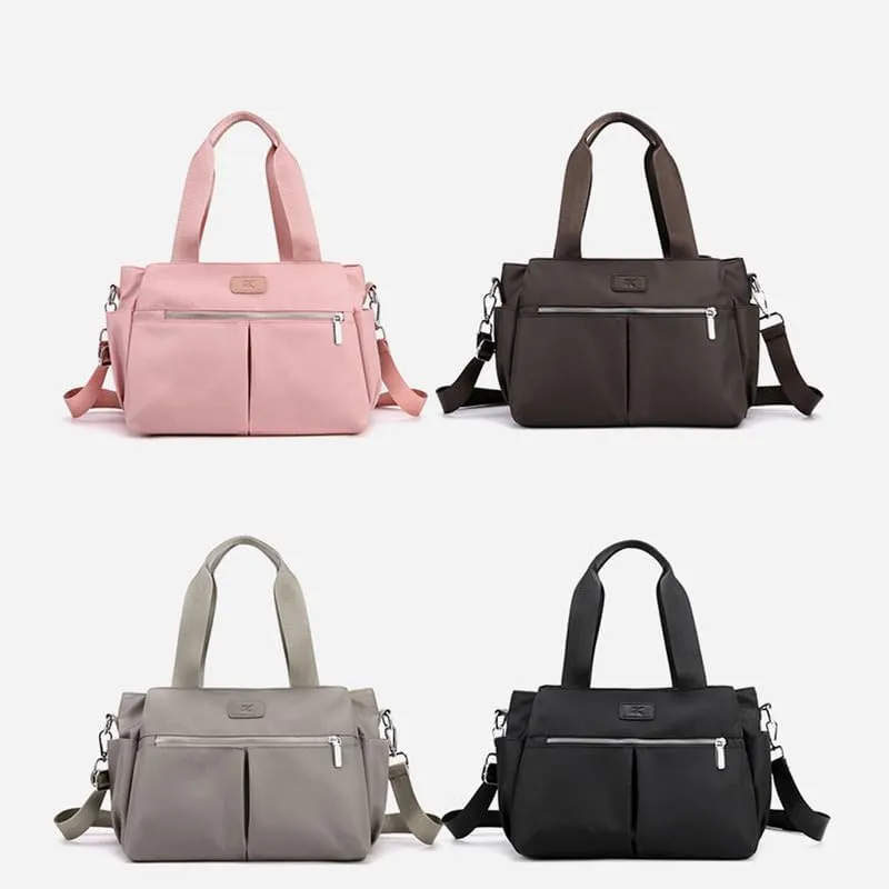 Crossbody Purses for Women Nylon Waterproof Shoulder Bag Ladies Commuter Travel Daily Handbag with Detachable Strap Pink