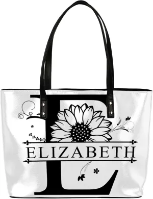 Custom A Tote Bag Women Shoulder Handbags PU Leather for Travel Work