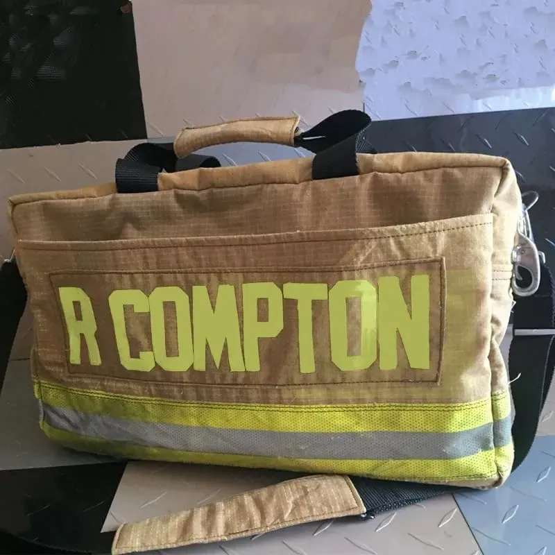 Custom Name Firefighter Equipment Duffel Bag, Personalized Firefighter Gear Bag with Shoulder Straps Waterproof Large Gear Storage Bag Firefighter Fire Safety Bags Firefighter Gift (Style2)